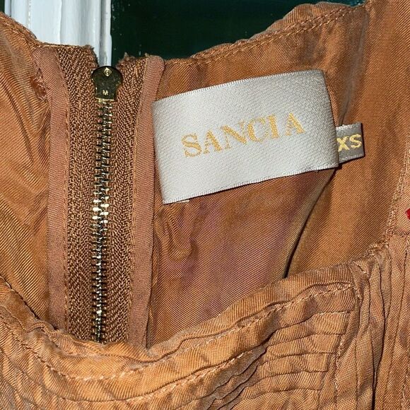 Sancia Soren wide leg cupro straps romper pleated jumpsuit cropped size XS - Picture 7 of 14